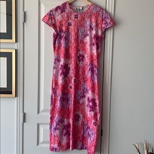 🌸 Pink Summer Dress with short sleeves